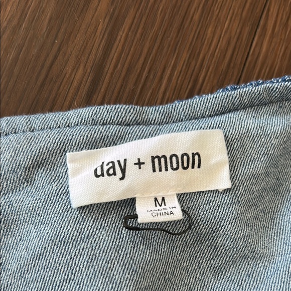 Blue Denim Ruffle Romper - Picture 3 of 3